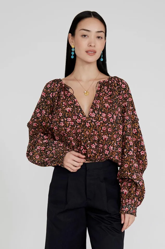 Chan Luu Greta Blouse Sachet Pink Women Tops
