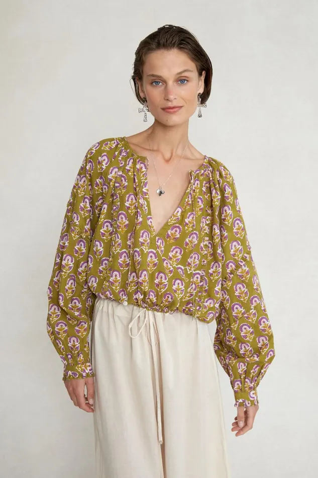 Chan Luu Greta Blouse Willow Women Tops