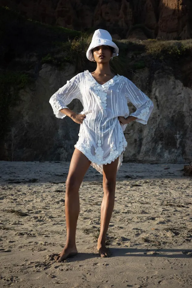 Chan Luu Halle Sequin Mini Dress White Women Dresses