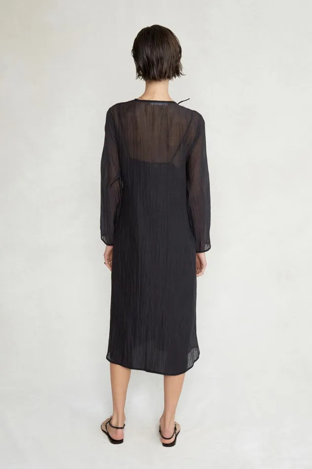 Chan Luu Heather Wrap Dress Caviar Women Dresses