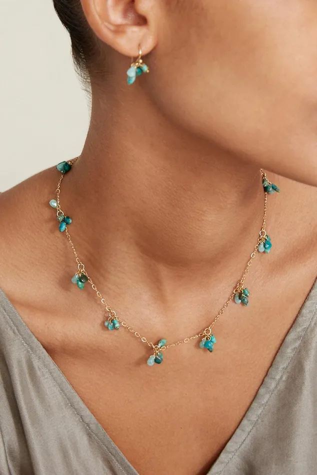 Chan Luu Hila Necklace Turquoise Mix Women Necklaces
