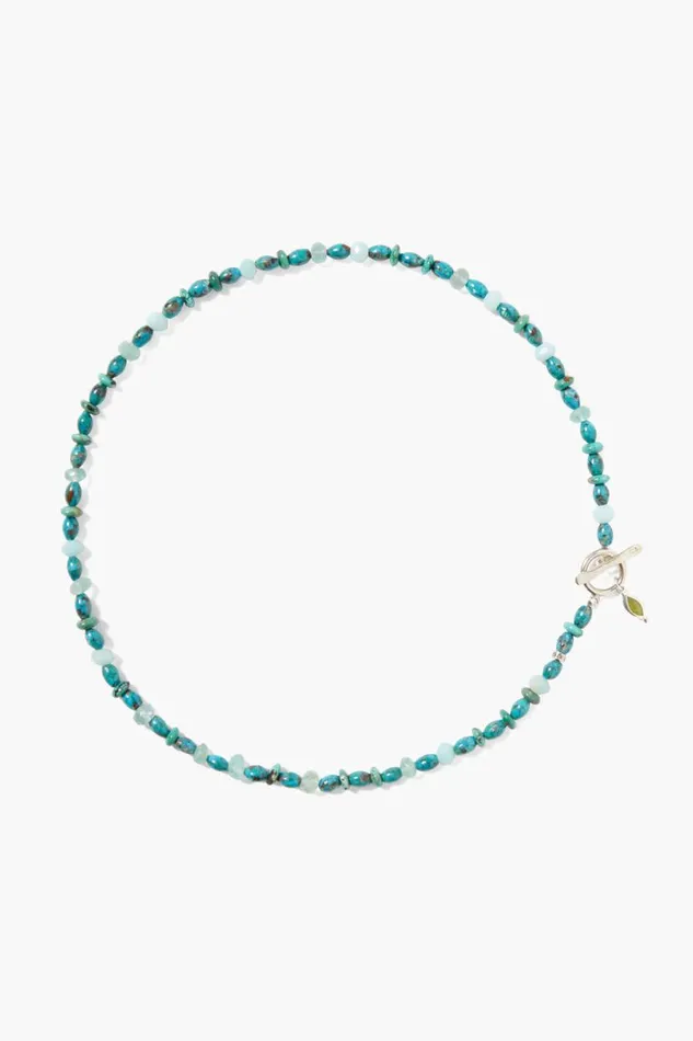 Chan Luu Indira Toggle Necklace Turquoise Mix Women Necklaces