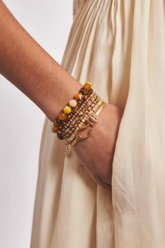 Chan Luu Izmir Evil Eye Bracelet Yellow Mix Women Bracelets