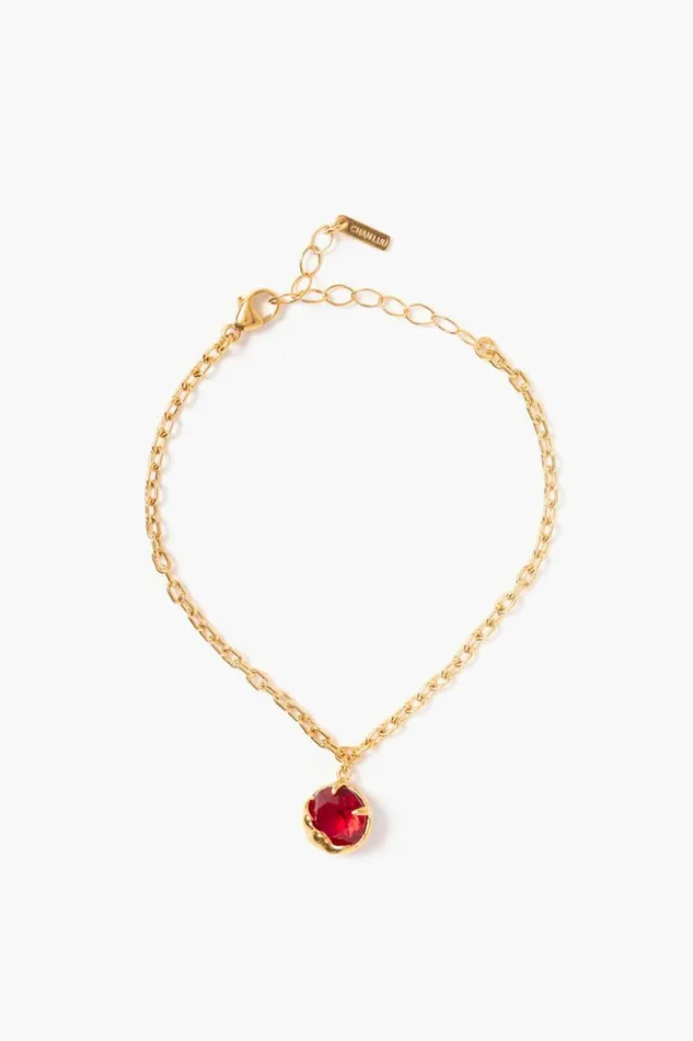 Chan Luu January Birthstone Bracelet Garnet Crystal Women Bracelets