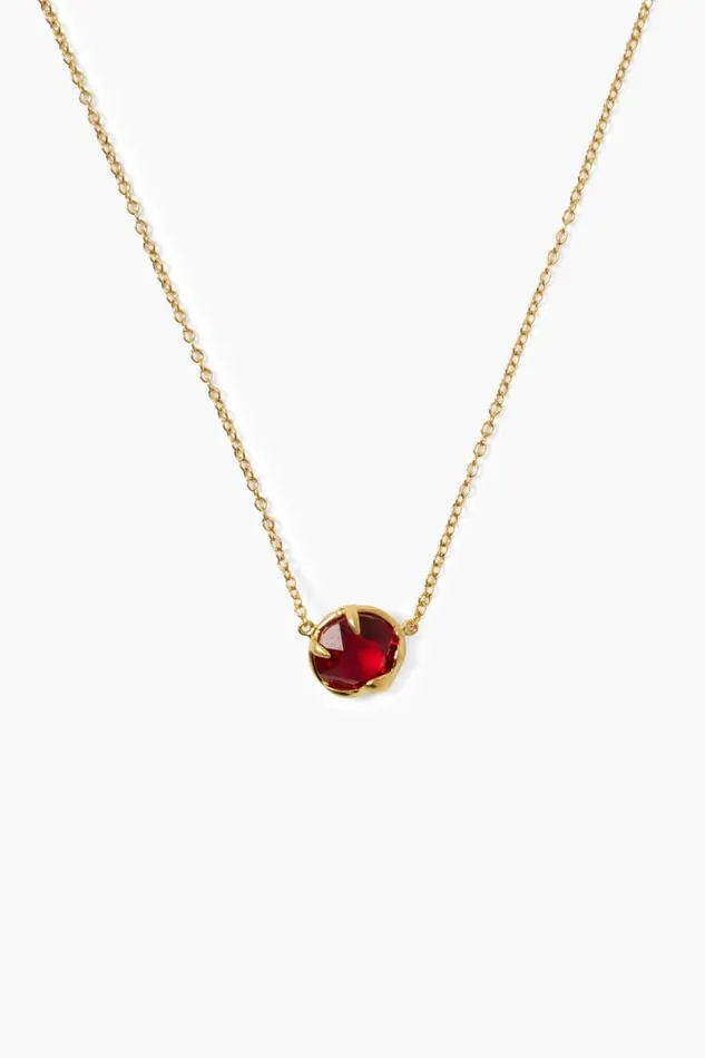 Chan Luu January Birthstone Necklace Garnet Crystal Women Necklaces