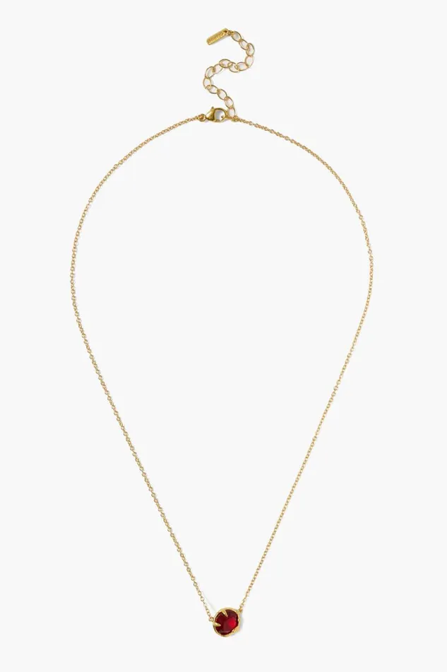 Chan Luu January Birthstone Necklace Garnet Crystal Women Necklaces