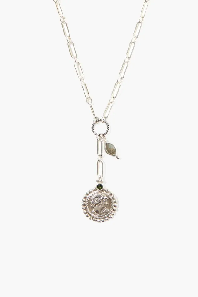 Chan Luu Josephine Coin Necklace Silver Women Necklaces