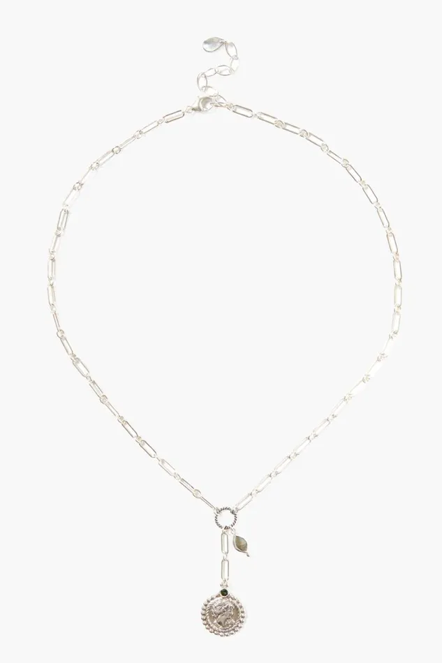 Chan Luu Josephine Coin Necklace Silver Women Necklaces