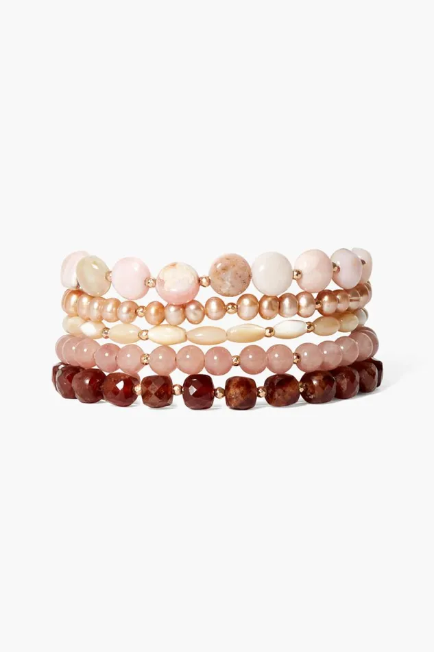 Chan Luu Keyes Naked Wrap Bracelet Pink Mix Women Bracelets