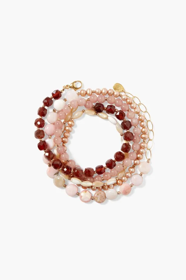 Chan Luu Keyes Naked Wrap Bracelet Pink Mix Women Bracelets