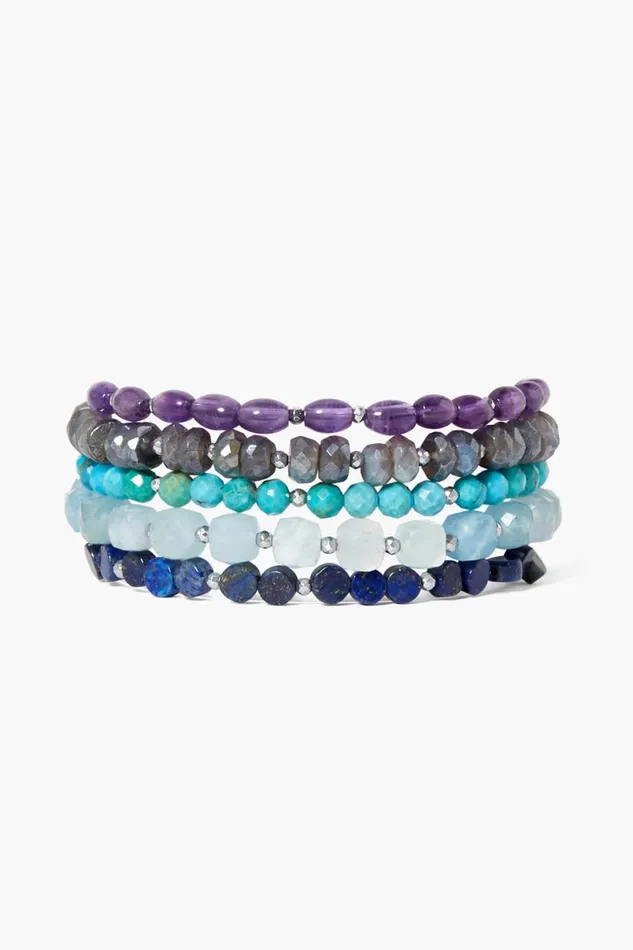 Chan Luu Keyes Naked Wrap Bracelet Purple Mix Women Bracelets