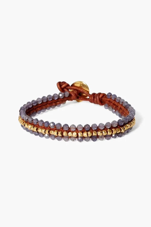 Chan Luu Koa Cuff Wrap Bracelet Iolite Women Bracelets
