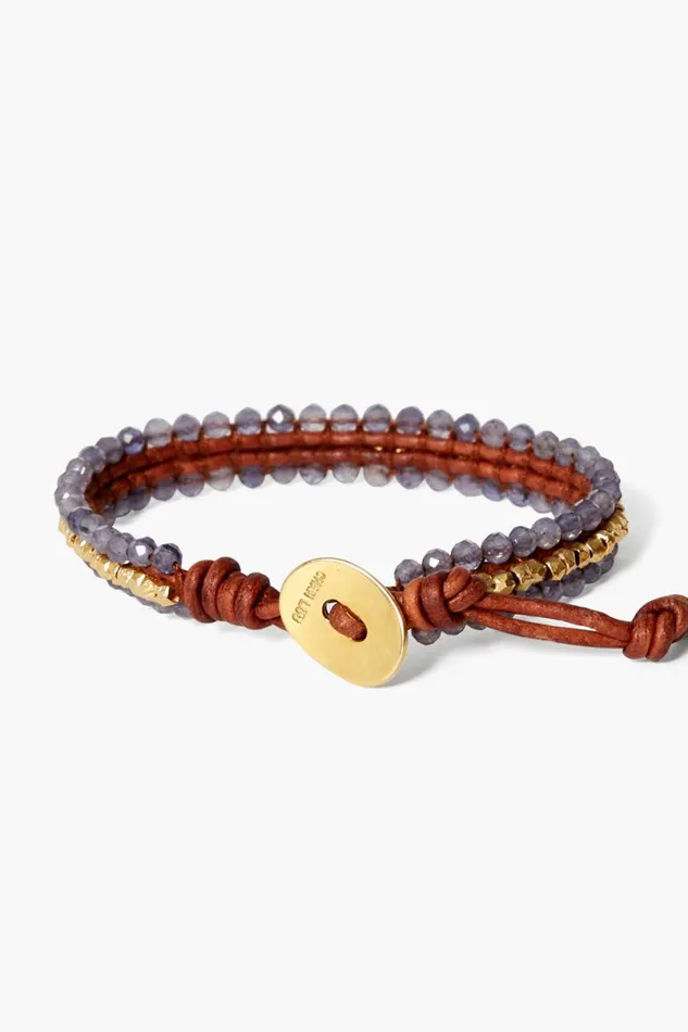 Chan Luu Koa Cuff Wrap Bracelet Iolite Women Bracelets