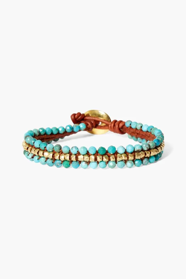 Chan Luu Koa Wrap Bracelet Turquoise Women Bracelets