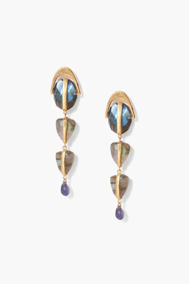 Chan Luu Labradorite Mix Rise Earrings Women Earrings