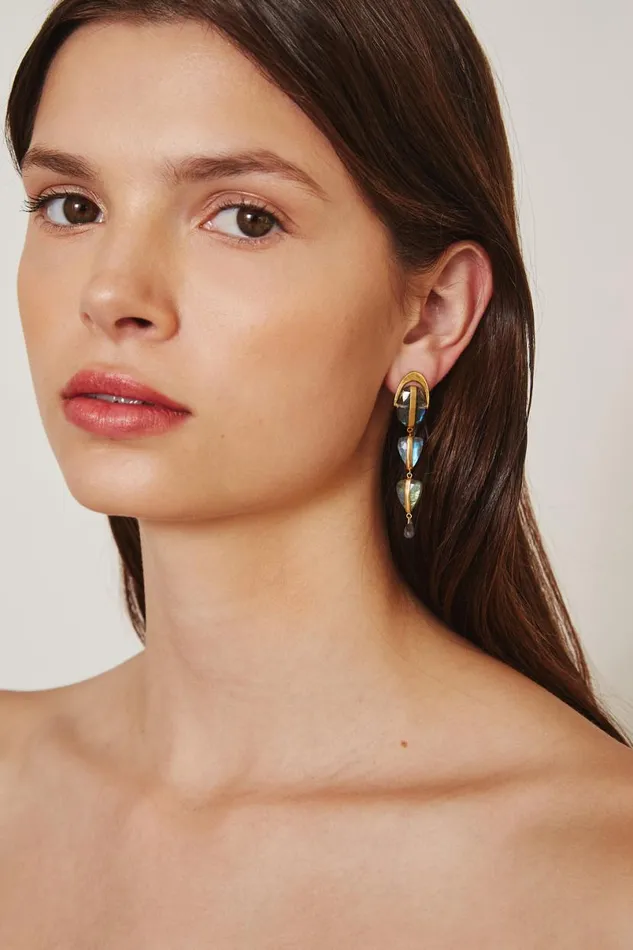 Chan Luu Labradorite Mix Rise Earrings Women Earrings