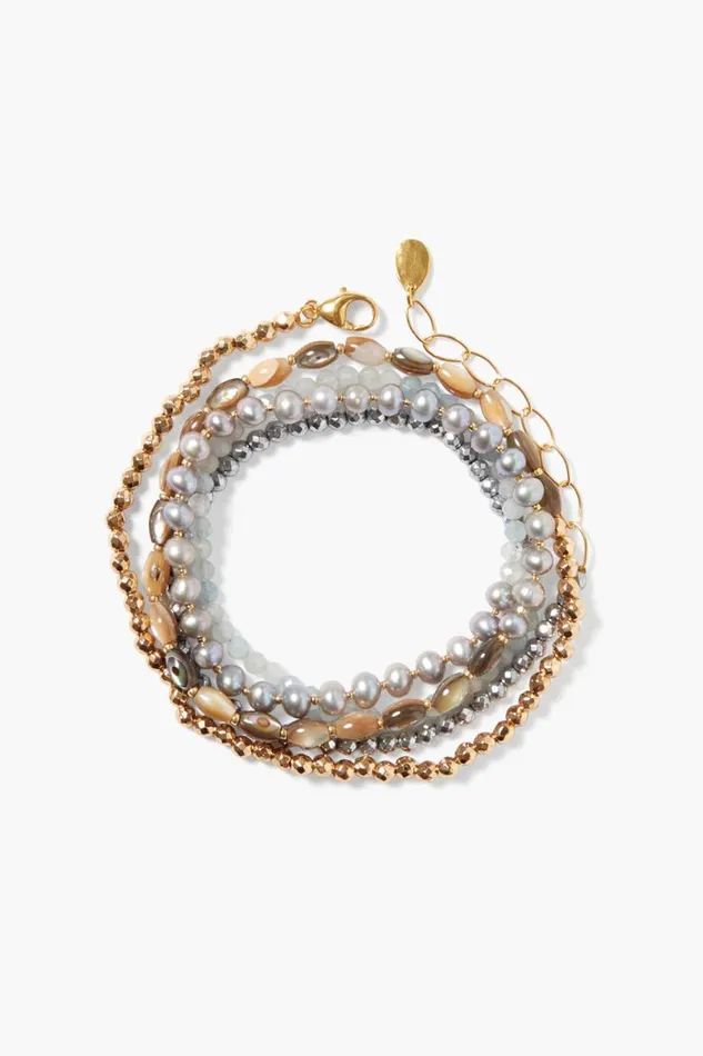 Chan Luu Laguna Naked Wrap Bracelet Gold Mix Women Bracelets