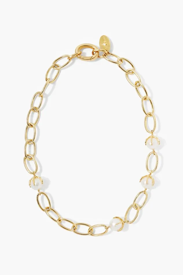 Chan Luu Lark Chain Necklace White Pearl Women Necklaces