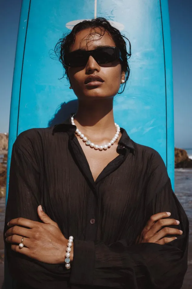 Chan Luu Lark Necklace White Pearl Mix Women Necklaces