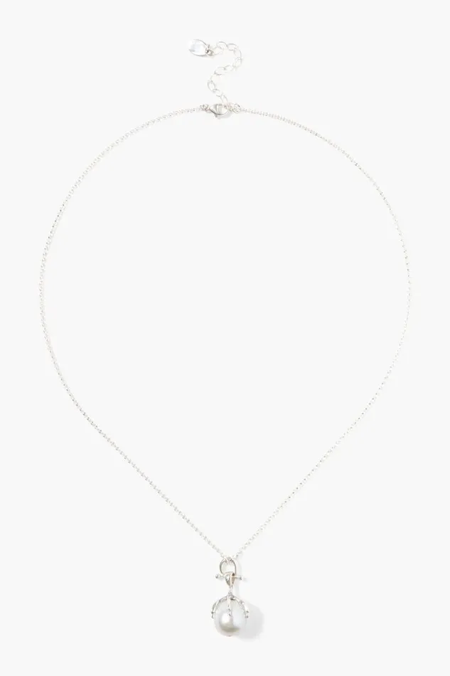 Chan Luu Lark Pendant Necklace Grey Pearl Women Necklaces