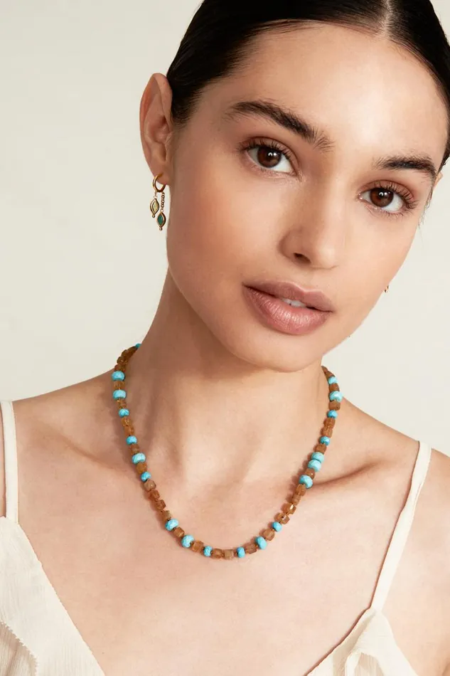 Chan Luu Laurel Necklace Turquoise Mix Women Necklaces