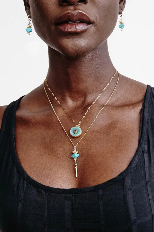 Chan Luu Lisbeth Necklace Turquoise Mix Women Necklaces