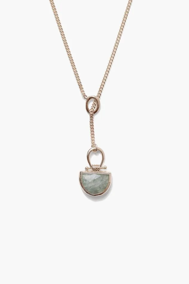 Chan Luu Luna Drop Necklace Aquamarine Women Necklaces
