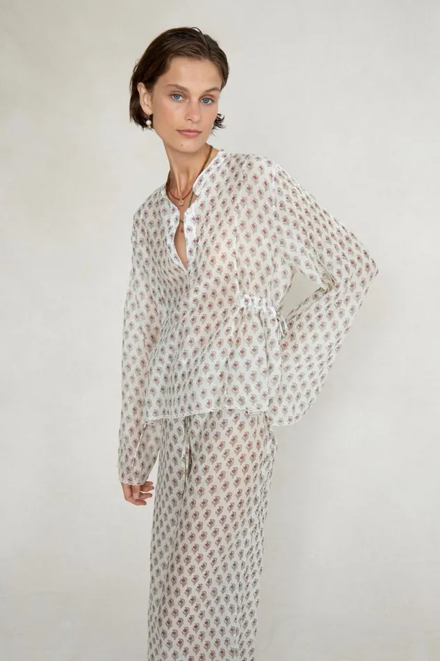 Chan Luu Maisie Blouse White Women Tops