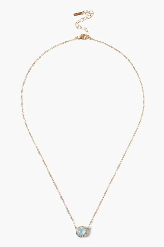 Chan Luu March Birthstone Necklace Aquamarine Crystal Women Necklaces