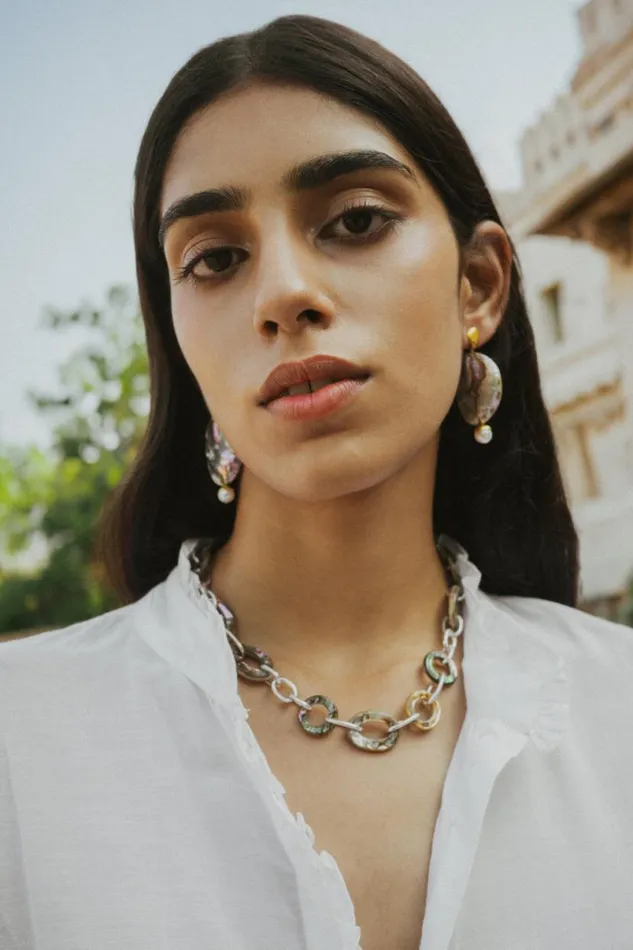 Chan Luu Mariner Chain Link Necklace Abalone Women Necklaces