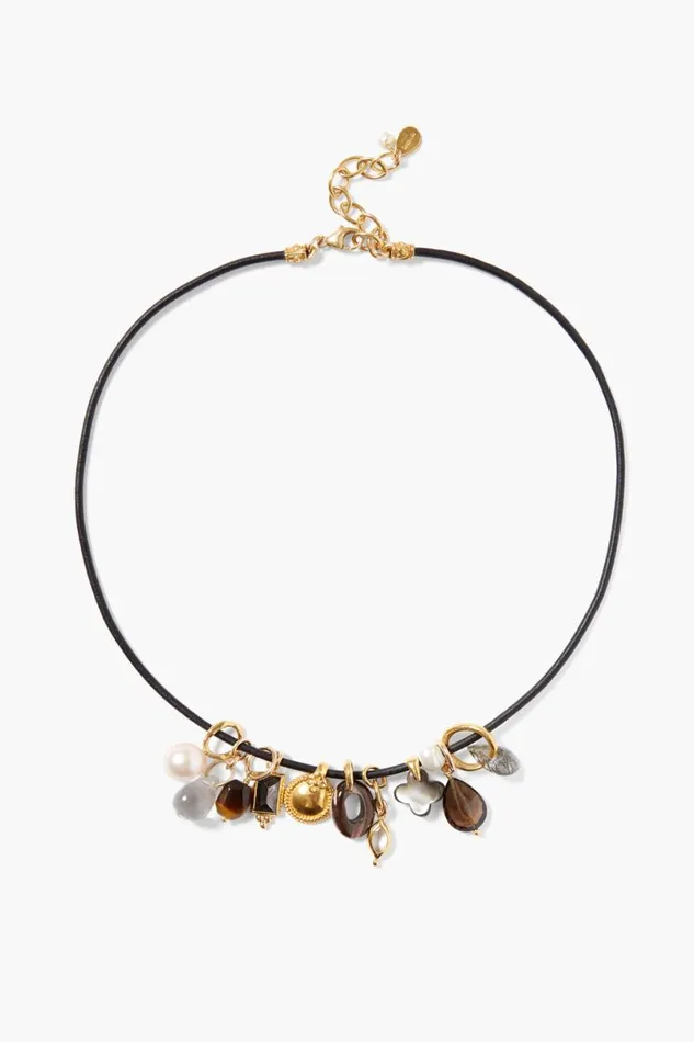 Chan Luu Mariposa Charm Necklace Black Mix Women Necklaces