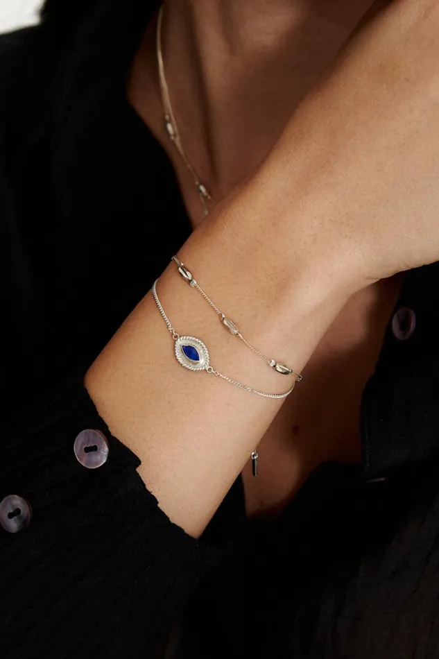 Chan Luu Mariya Evil Eye Bracelet Lapis Women Bracelets