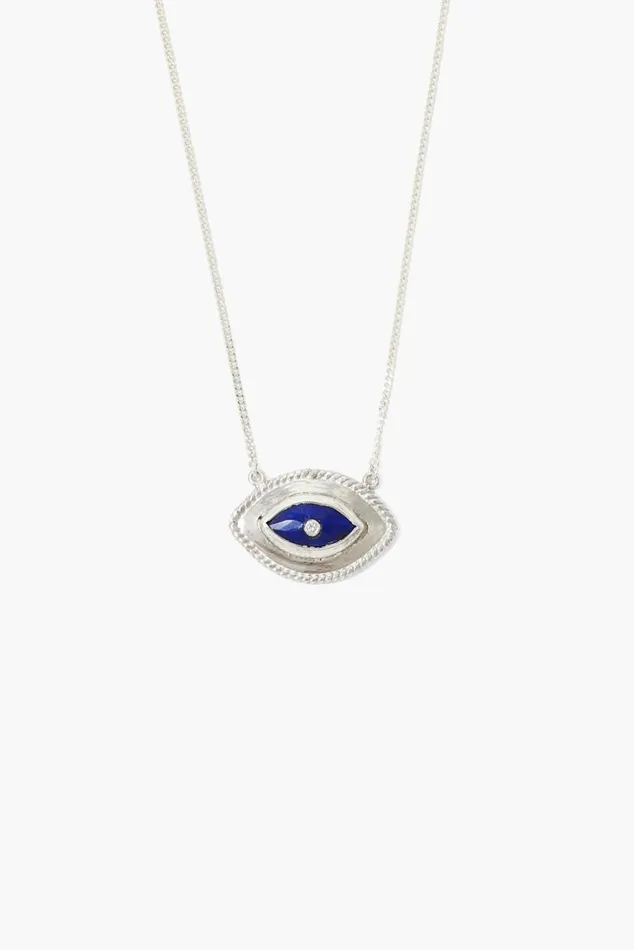 Chan Luu Mariya Evil Eye Necklace Lapis Women Necklaces