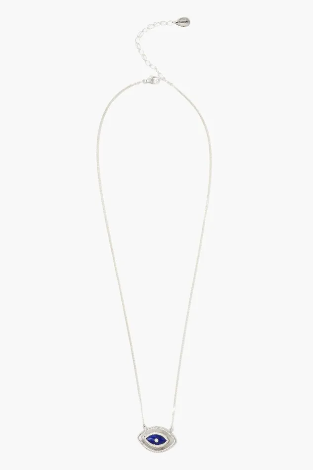 Chan Luu Mariya Evil Eye Necklace Lapis Women Necklaces