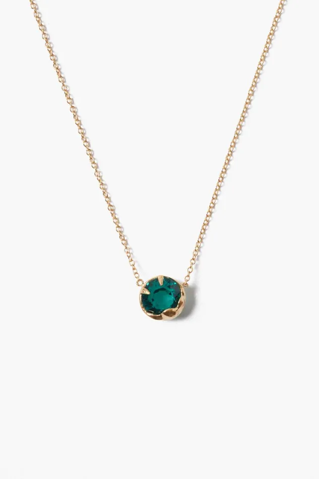 Chan Luu May Birthstone Necklace Emerald Crystal Women Necklaces