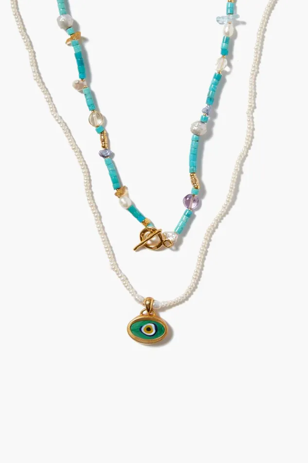 Chan Luu Mya Evil Eye Necklace Set Women Necklaces