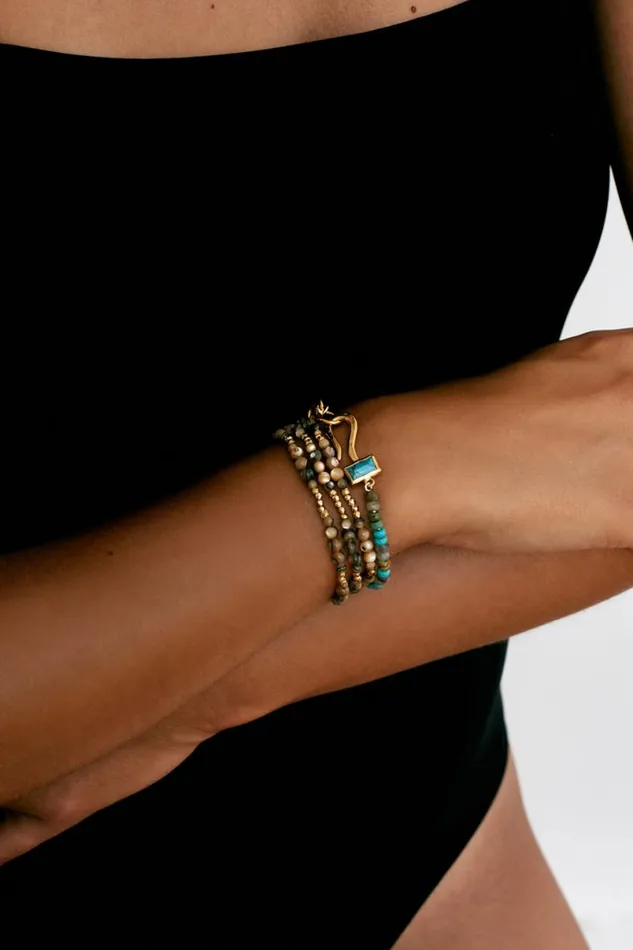 Chan Luu Odyssey Hook Bracelet Turquoise Women Bracelets