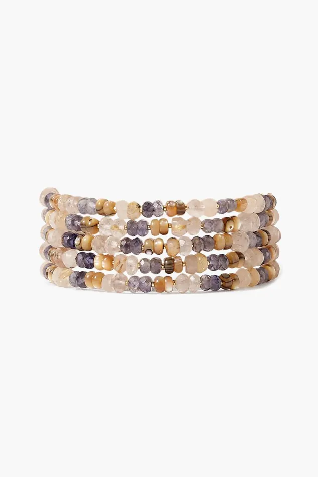 Chan Luu Odyssey Naked Wrap Bracelet Iolite Women Bracelets
