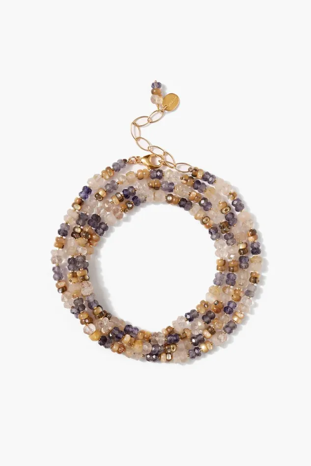 Chan Luu Odyssey Naked Wrap Bracelet Iolite Women Bracelets