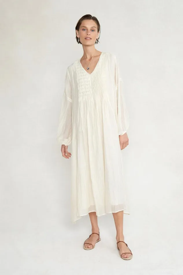 Chan Luu Pamela Dress Gardenia Women Dresses