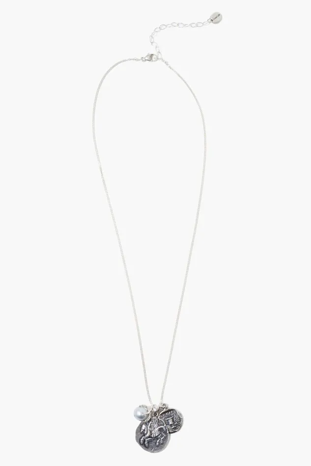 Chan Luu Pegasus Charm Necklace Silver Mix Women Necklaces