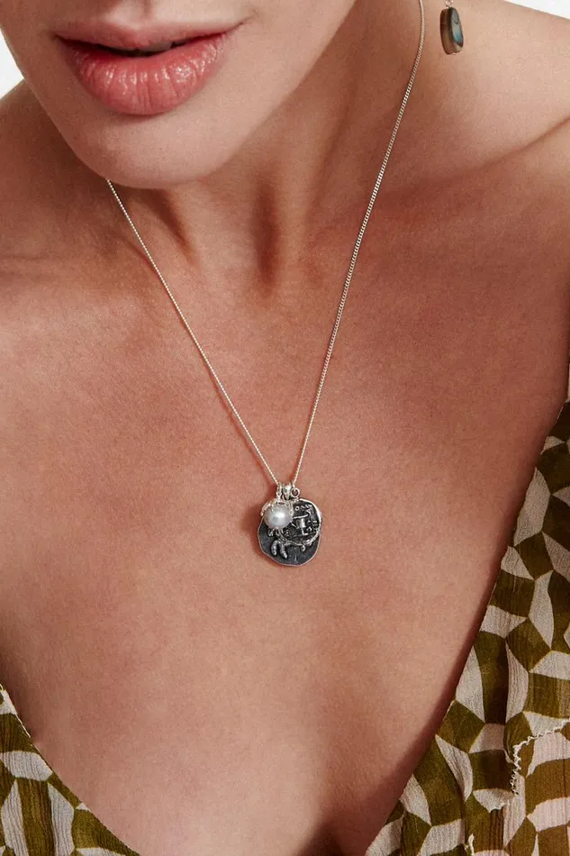 Chan Luu Pegasus Charm Necklace Silver Mix Women Necklaces