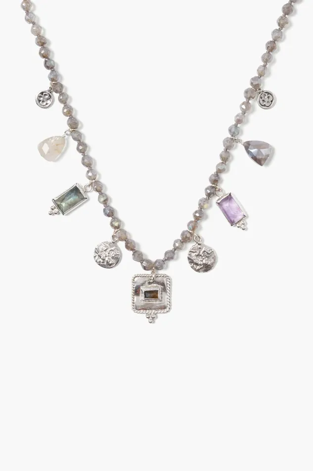 Chan Luu Pilar Charm Necklace Labradorite Mix Women Necklaces