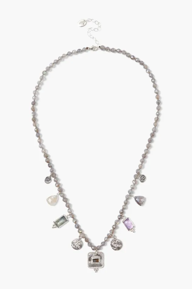 Chan Luu Pilar Charm Necklace Labradorite Mix Women Necklaces