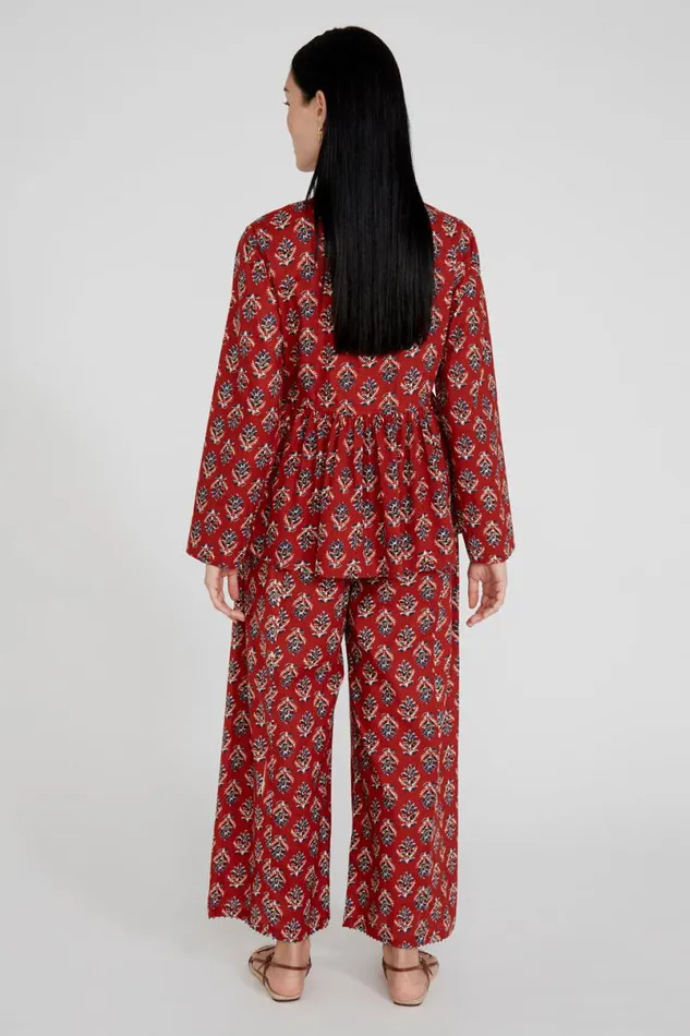 Chan Luu Priya Set Crimson Women Loungewear