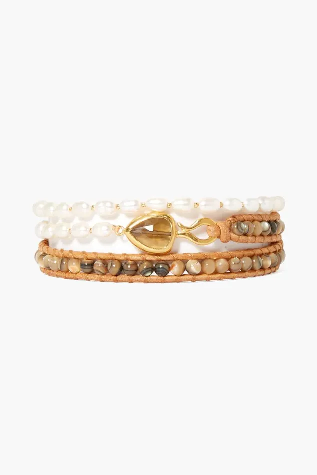 Chan Luu Rahel Triple Wrap Bracelet Natural Mix Women Bracelets