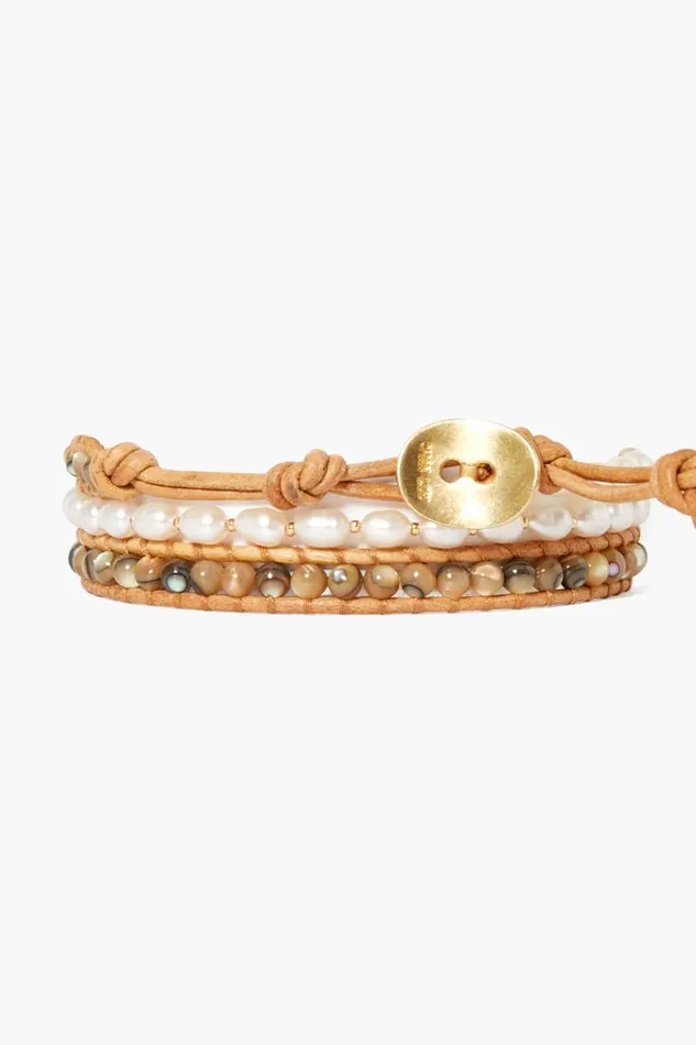 Chan Luu Rahel Triple Wrap Bracelet Natural Mix Women Bracelets