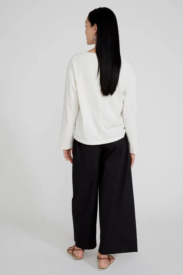 Chan Luu Ramona Poplin Pant Caviar Women Bottoms