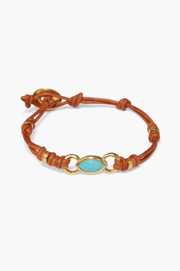 Chan Luu Reina Single Wrap Bracelet Turquoise Women Bracelets