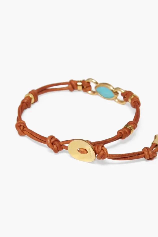 Chan Luu Reina Single Wrap Bracelet Turquoise Women Bracelets